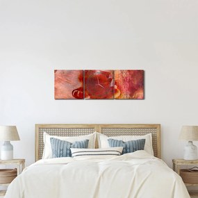Obraz - Profil ženskej tváre (s hodinami) (90x30 cm)