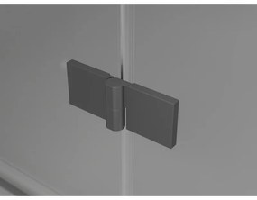 Mexen Lunar, L Duo výklopný sprchový kút 95 x 90 cm, 8mm číre sklo, grafitový profil, 834L-095L-090P-95-00