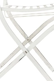 Kovová skladacia stolička Sibell (SET 2 ks) - Biela antik
