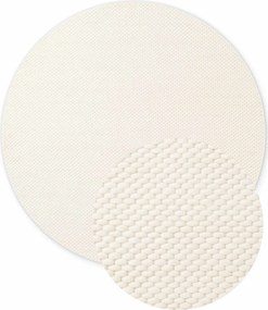 ELLE Decoration, Kusový koberec Lyon Beans 106314 Natural Cream kruh z kolekcie Elle, 160x160 (priemer) kruh, biela, obývacia izba