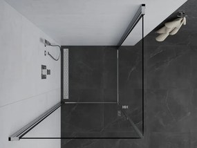 Mexen Pretoria DUO sprchovací kút 90x90cm, 6mm sklo, chrómový profil-číre sklo, 852-090-090-02-00