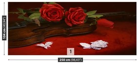 Fototapeta Vliesová Husle ruže 152x104 cm