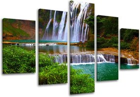 Obraz na stenu 5 dielny VODOPÁDY VO006E50