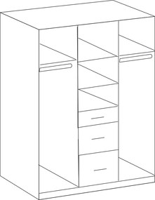 Sconto Šatníková skriňa CLICK 625