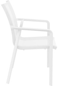 PACIFIC záhradná stolička s podrúčkami dark grey