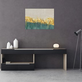 Obraz - Textúra so zlatým dekorom (70x50 cm)