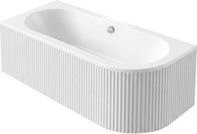 Rea Orion Stripe, akrylová rohová vaňa 150x75 cm, ľavá, biela lesklá, REA-W0071