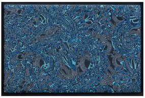 Ozdobná premium rohožka - modrý abstrakt (Vyberte veľkosť: 60*40 cm)