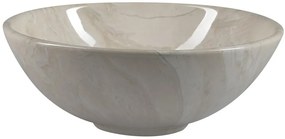 Sapho Sapho, DALMA keramické umývadlo na dosku Ø 42 cm, béžová, MM127