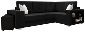 Rohová sedacia súprava Lush (čierna) (P). Akcia -20%. Vlastná spoľahlivá doprava až k Vám domov. 1062068