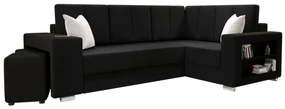 Rohová sedacia súprava Lush (čierna) (P). Akcia -20%. Vlastná spoľahlivá doprava až k Vám domov. 1062068