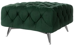 Tmavozelená zamatová podnožka Chelsea – Ropez