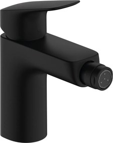 Hansgrohe Logis, bidetová batéria 100 s odtokovou garnitúrou s tiahlom, čierna matná, HAN-71200670