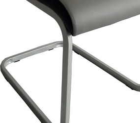 Jedálenská stolička Rindul, sivá / čierna ekokoža