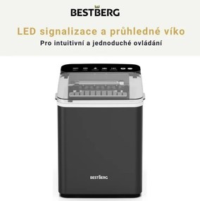 Výrobník ľadu BestBerg BBCM-11 / 150 W / 12 kg/24 hod. / čierna