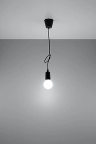 SOLLUX LIGHTING Závesná žiarovka DIEGO 1, 1xE27, 60W, čierna