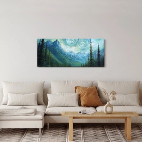 Obraz - Krajina s nádychom Van Gogha (120x50 cm)