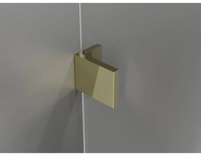 Mexen Lunar Duo, výklopný sprchový kút 105 x 95 cm, 8mm číre sklo, zlatý profil, 834-105L-095P-50-00