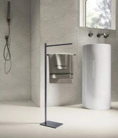 Gedy - Stojan na uteráky TRILLY 83,5 cm metalická sivá