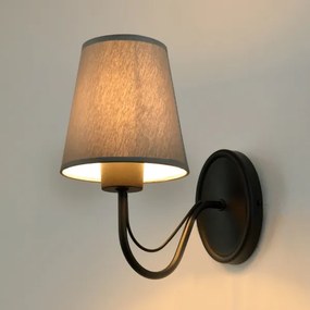 Nástenná lampa MALBO 1xE27/15W/230V šedá/čierna