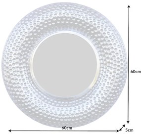 Zrkadlo Orient okrúhle 60cm strieborné