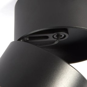 Moderné bodové svetlo čierne okrúhle nastaviteľné - Go Nine