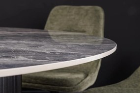 Okrúhly jedálenský stôl Parthenia 120 cm vzor sivý mramor