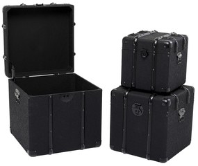 Voyage Trunk set 3 boxov čierny