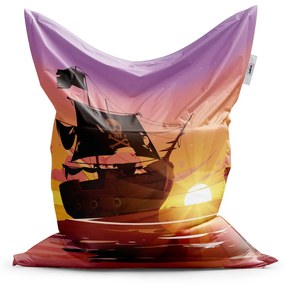 Sablio Sedací vak Pirátska loď pri západe slnka - 150x100 cm
