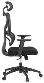 Kancelárska ergonomická stolička GRANT - sieť, látka, čierna