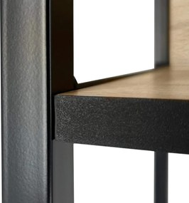 Policový regál 600 čierny / dub sonoma