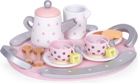 Drevený čajový set pre deti 3+ 15 dielov ECOTOYS – hračka, servis na čaj