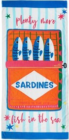Bavlnená plážová osuška 76x160 cm Sardines – Catherine Lansfield