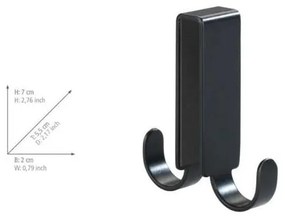 Čierna závesná samodržiaca kovová súprava doplnkov do kúpeľne Classic – Wenko