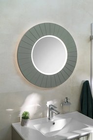 Sapho Sapho, LUMIRO STRIP guľaté zrkadlo s LED osvetlením v ráme, priemer 90cm, verde, LR950-4444S