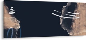 Obraz - Tmavomodrá abstrakcia (120x50 cm)