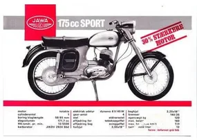 Ceduľa lepší Jawa 175cc sport