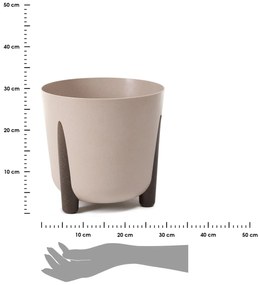 PLASTOVÝ KVETINÁČ MOSS ECO 28X30 CM BÉŽOVÁ