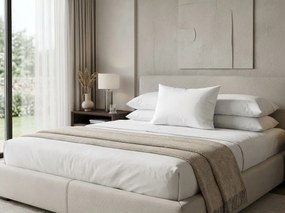 Povlak na vankúš saténový damašok 40x50 cm biely