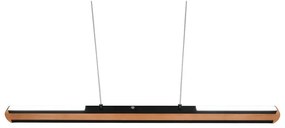 LED závesné svietidlo v čierno-prírodnej farbe Deacon – Trio