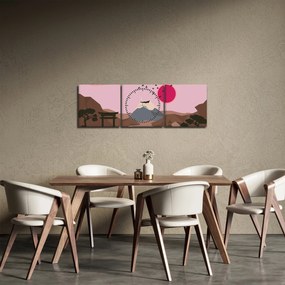 Obraz - Japonsko N⁰2 (s hodinami) (90x30 cm)
