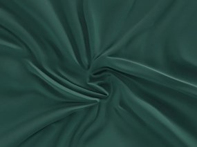 Saténové prestieradlo s gumou tmavo zelené 80x200 cm