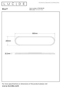 Lucide 07121/36/30 - LED stmievateľné stropné svietidlo ELLY 36W/230V 2700/3300/4000K