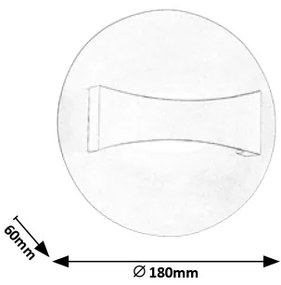 RABALUX Nástenné LED osvetlenie NEVILLE, 6W, teplá biela, okrúhle, biele