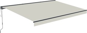 Elektrická markíza s LED osvetlením BestBerg BBSU-EL495BG / 495 x 300 cm / béžová