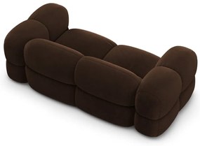 Tmavohnedá zamatová pohovka 210 cm Loretto – Cosmopolitan Design