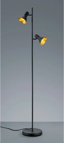 Čierna stojacia lampa s kovovým tienidlom (výška 144 cm) Nina – Reality