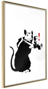 Artgeist Plagát - Rat Photographer [Poster] Veľkosť: 40x60, Verzia: Zlatý rám