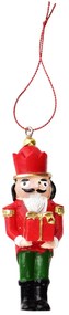 Vánoční závěsná figurka SANTA LILA 10,5 cm červená