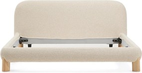 Béžová čalúnená dvojlôžková posteľ bez roštu 180x200 cm Odina – Kave Home